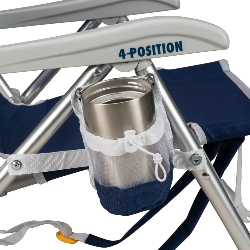 Rust-Resistant Aluminum Backpack Beach Chair - Choice 709 - Portable Heavy-Duty Low Boy Chair for Ocean Side Detail