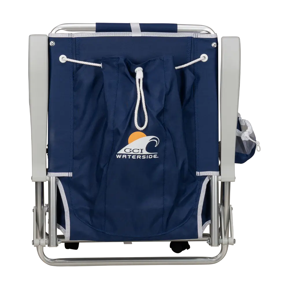 Rust-Resistant Aluminum Backpack Beach Chair - Choice 709 - Portable Heavy-Duty Low Boy Chair for Ocean Side Detail