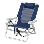 Rust-Resistant Aluminum Backpack Beach Chair - Choice 709 - Portable Heavy-Duty Low Boy Chair for Ocean Side Detail