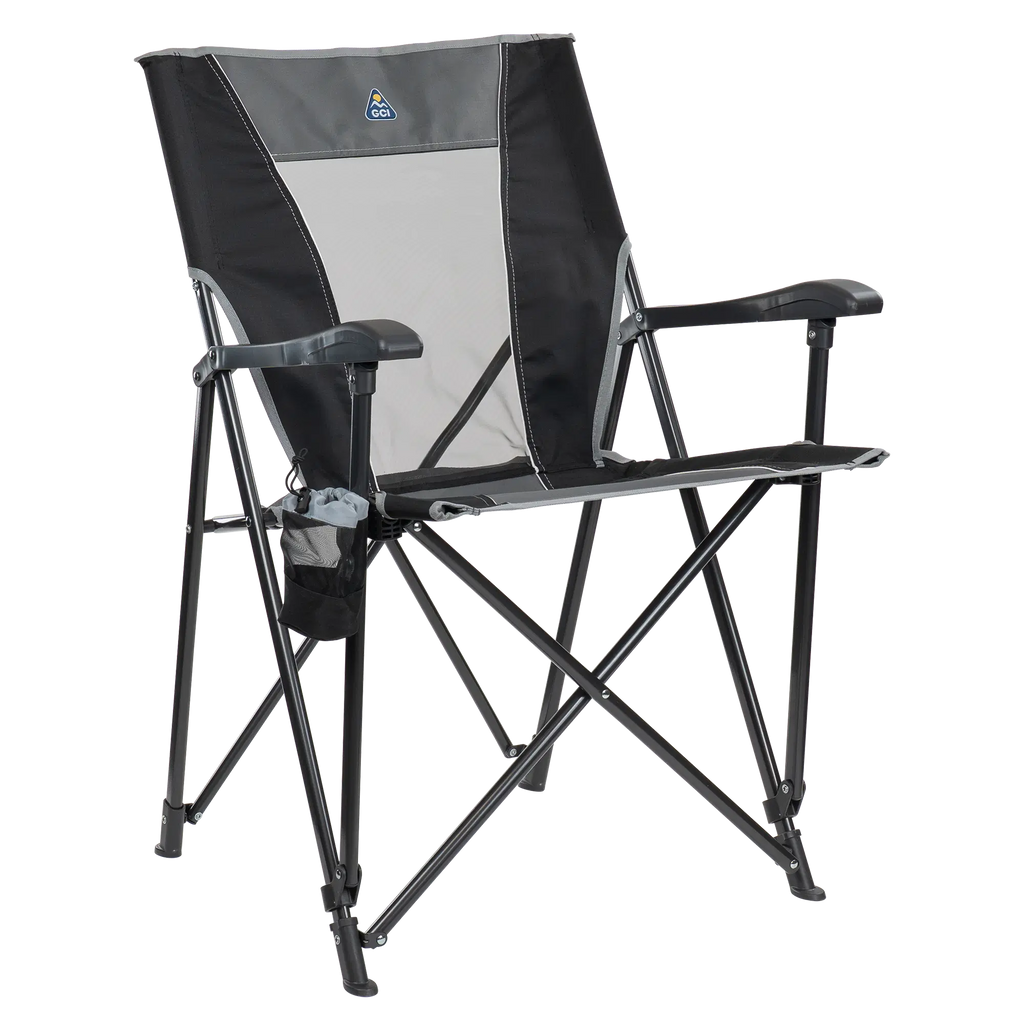 Lightweight Messenger Eazy Chair - Choice 976 - Premium Slim-Fold Compact Chair with Messenger Bag - Black