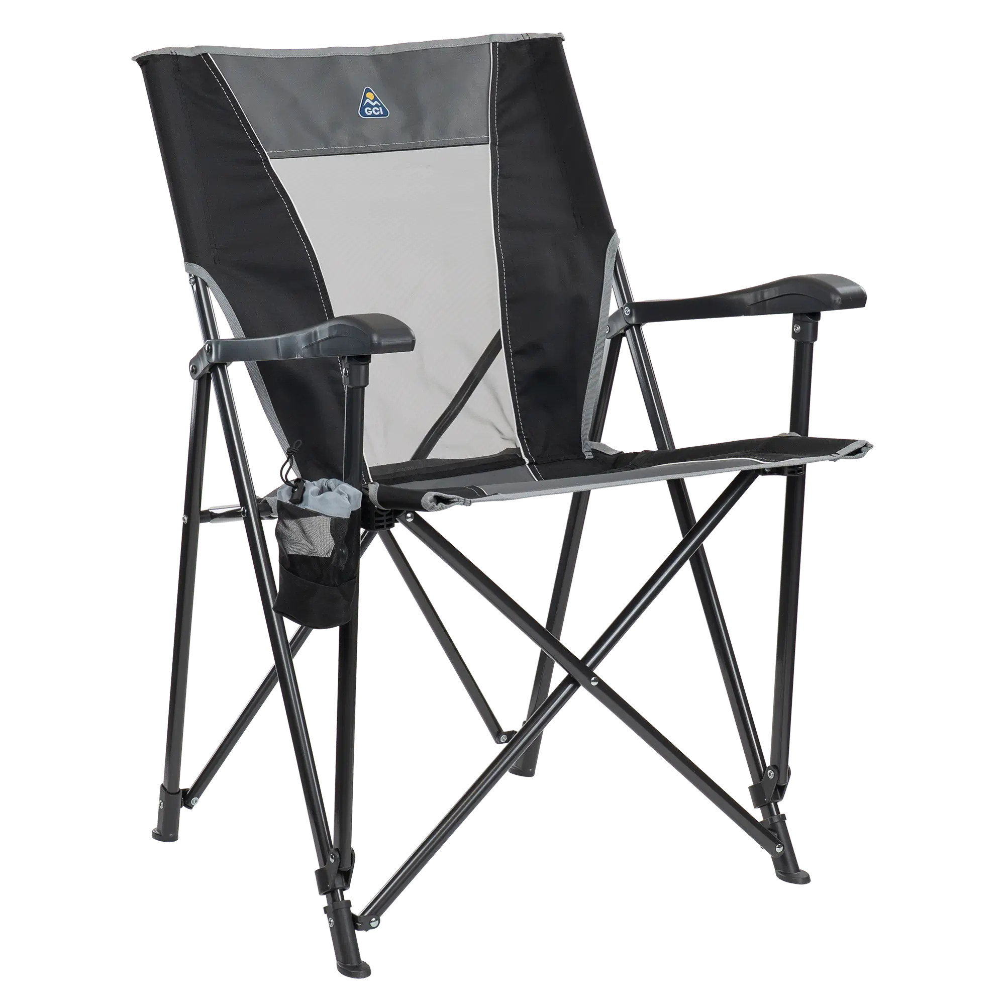 Lightweight Messenger Eazy Chair - Choice 976 - Premium Slim-Fold Compact Chair with Messenger Bag - Black