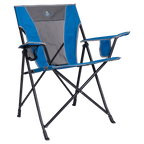 Space-Saving Pico Comfort Quad Chair - Choice 989 - Premium Slim-Fold Compact Chair with Messenger Bag - Heathered Royal