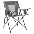 Space-Saving Pico Comfort Quad Chair - Choice 989 - Premium Slim-Fold Compact Chair with Messenger Bag - Heathered Pewter