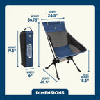 Luxury Camp ComPack Rocker - Choice 980 - Heavy-Duty Kickback Rocker with Beverage Holder Detail