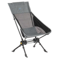 Luxury Camp ComPack Rocker - Choice 980 - Heavy-Duty Kickback Rocker with Beverage Holder - Heathered Pewter