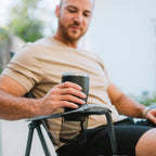 Space-Saving Pico Comfort Quad Chair - Choice 989 - Premium Slim-Fold Compact Chair with Messenger Bag Detail
