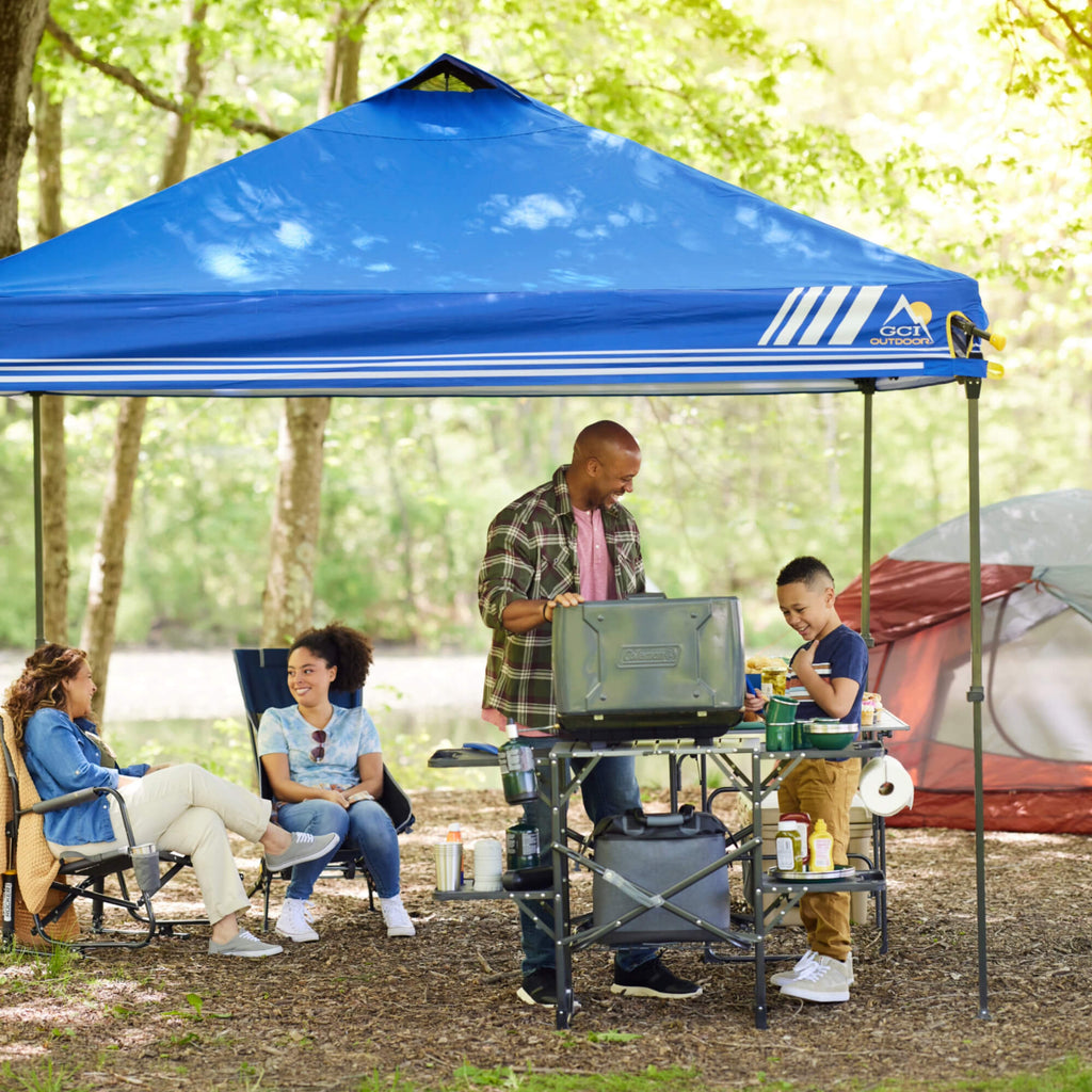 Compact Grilling Slim-Fold Cook Station - Choice 575 - Heat-Resistant Over-Fire Grill Rack for Camping Detail