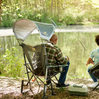 Smooth Motion SunShade Rocker - Choice 550 - Heavy-Duty Kickback Rocker with Beverage Holder Detail
