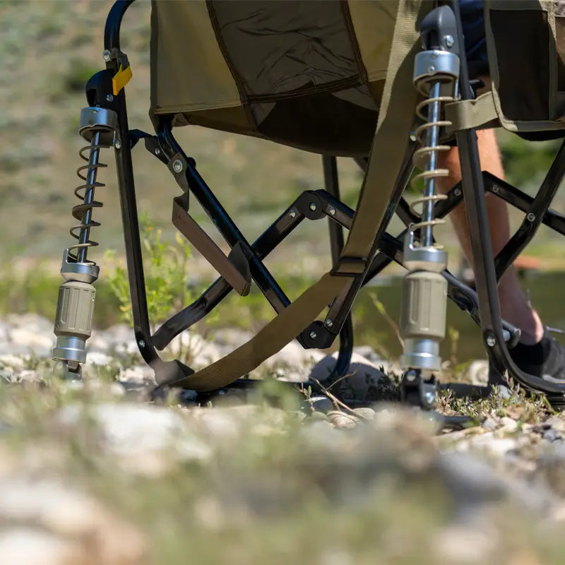 Premium All-Weather Adjustable Rocker - Choice 573 - Heavy-Duty Kickback Rocker with Beverage Holder Detail