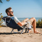 Rust-Resistant Aluminum Backpack Beach Chair - Choice 709 - Portable Heavy-Duty Low Boy Chair for Ocean Side Detail