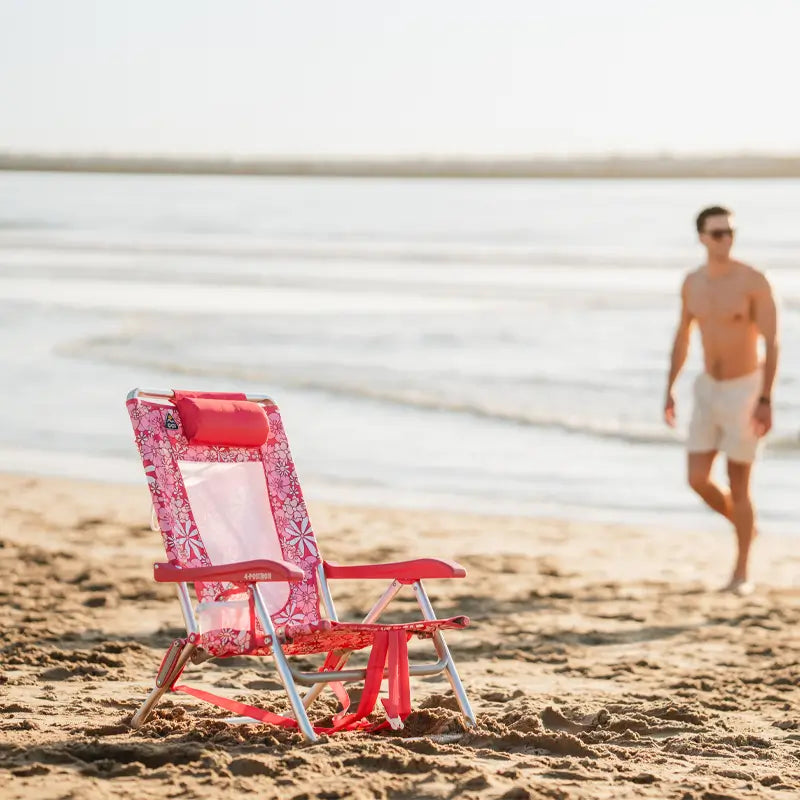 Rust-Resistant Aluminum Backpack Beach Chair - Choice 709 - Portable Heavy-Duty Low Boy Chair for Ocean Side Detail
