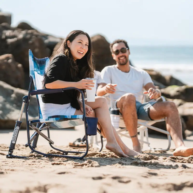 Premium All-Weather Beach Rocker - Choice 712 - Patented Spring-Action Rocking Chair for Camping Detail