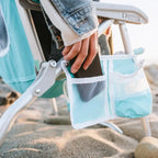 Low-Profile Bi-Fold Beach Chair - Choice 601 - Multi-Position Outdoor Beach Chair with Pillow Detail