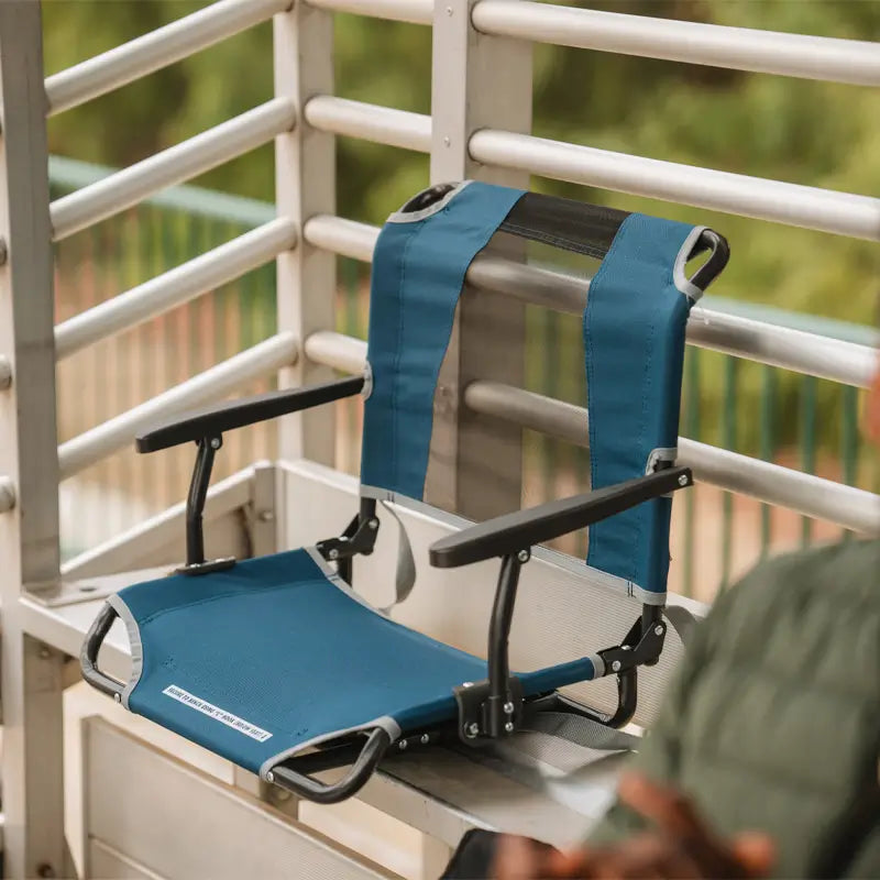 Ergonomic Back-Support Big Comfort Stadium Chair with Armrests - Choice 465 - Ergonomic Portable Stadium Seat for Sports Events Detail