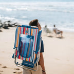 Backpack Travel Big Surf with Slide Table - Choice 334 - Portable Heavy-Duty Low Boy Chair for Ocean Side Detail