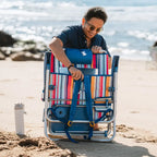 Backpack Travel Big Surf with Slide Table - Choice 334 - Portable Heavy-Duty Low Boy Chair for Ocean Side Detail
