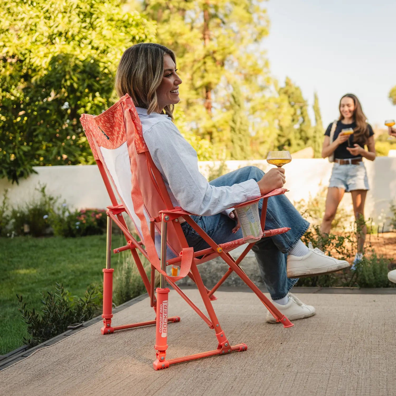 Heavy-Duty Freestyle Comfort Pro Rocker - Choice 375 - RoadTrip Rocker Smooth Motion Camp Chair Detail