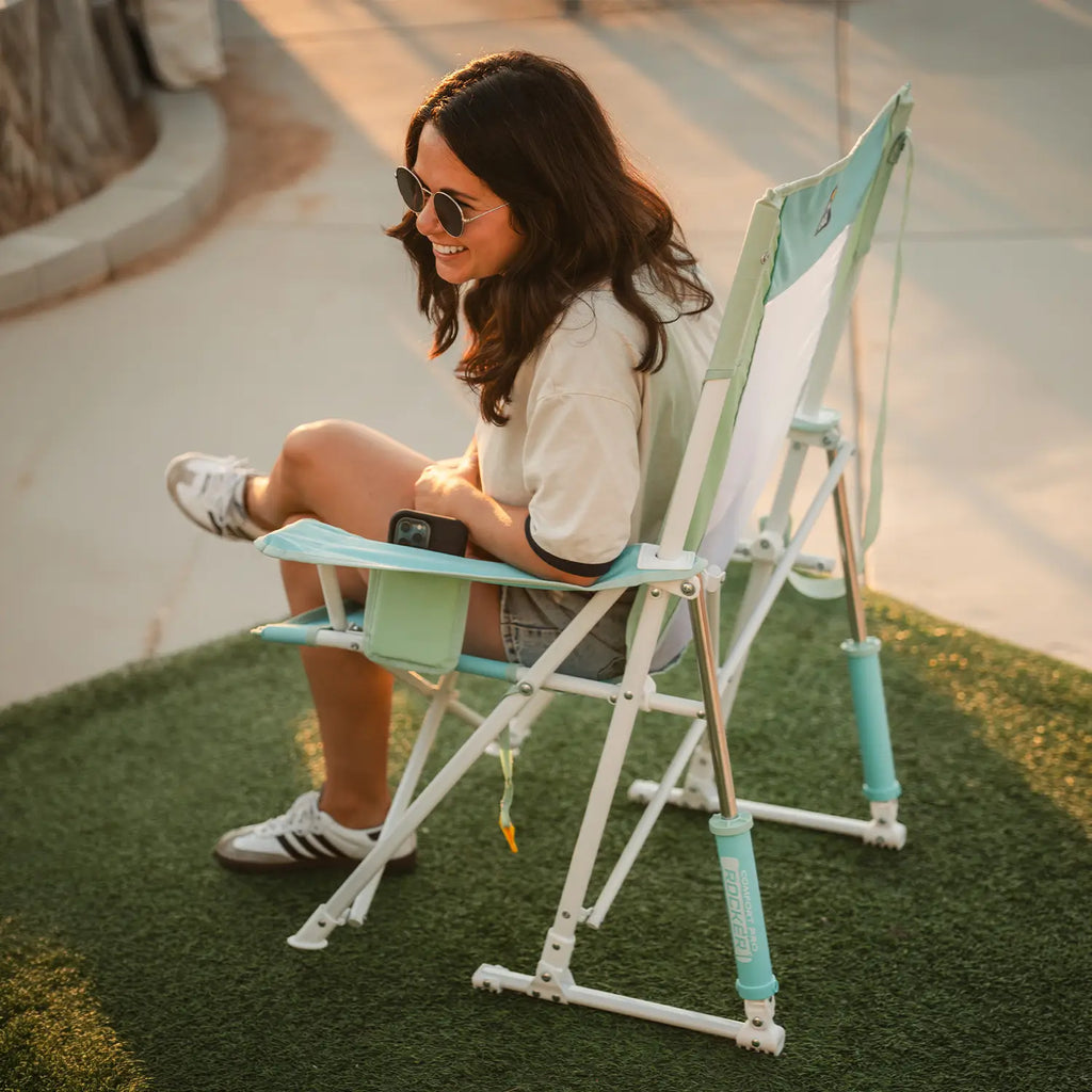 Heavy-Duty Freestyle Comfort Pro Rocker - Choice 375 - RoadTrip Rocker Smooth Motion Camp Chair Detail