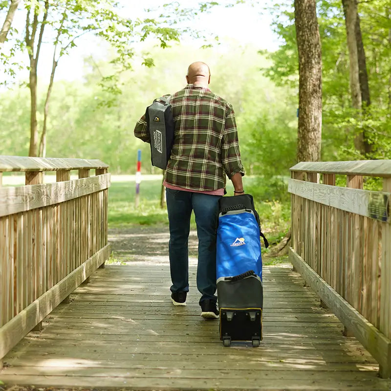 Luxury Camp ComPack Rocker - Choice 980 - Heavy-Duty Kickback Rocker with Beverage Holder Detail