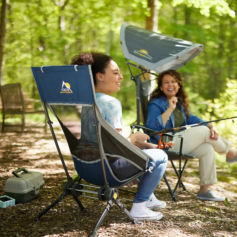 Luxury Camp ComPack Rocker - Choice 980 - Heavy-Duty Kickback Rocker with Beverage Holder Detail