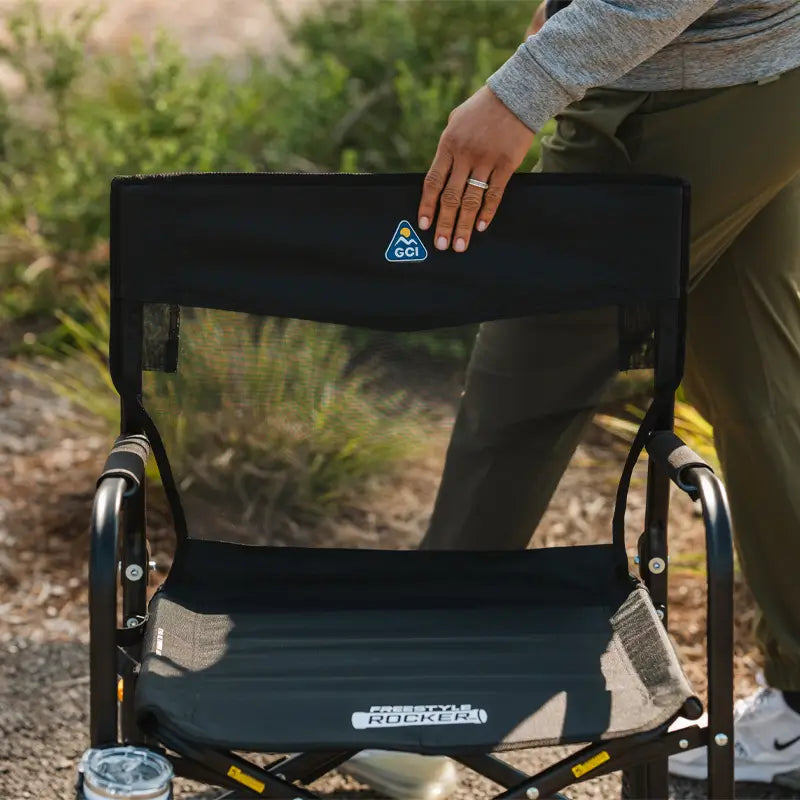 Luxury Camp Freestyle Rocker Elite - Choice 460 - Patented Spring-Action Rocking Chair for Camping Detail