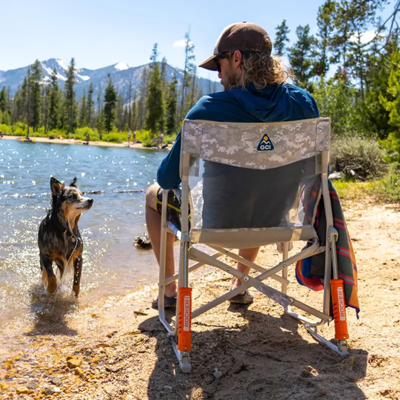 Luxury Camp Freestyle Rocker Elite - Choice 460 - Patented Spring-Action Rocking Chair for Camping Detail