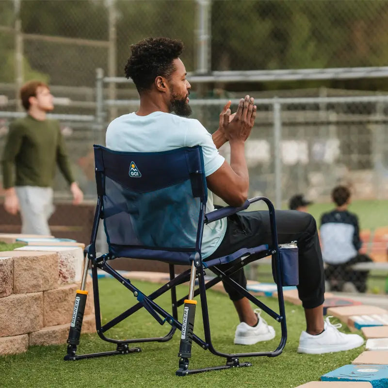 Luxury Camp Freestyle Rocker Elite - Choice 460 - Patented Spring-Action Rocking Chair for Camping Detail