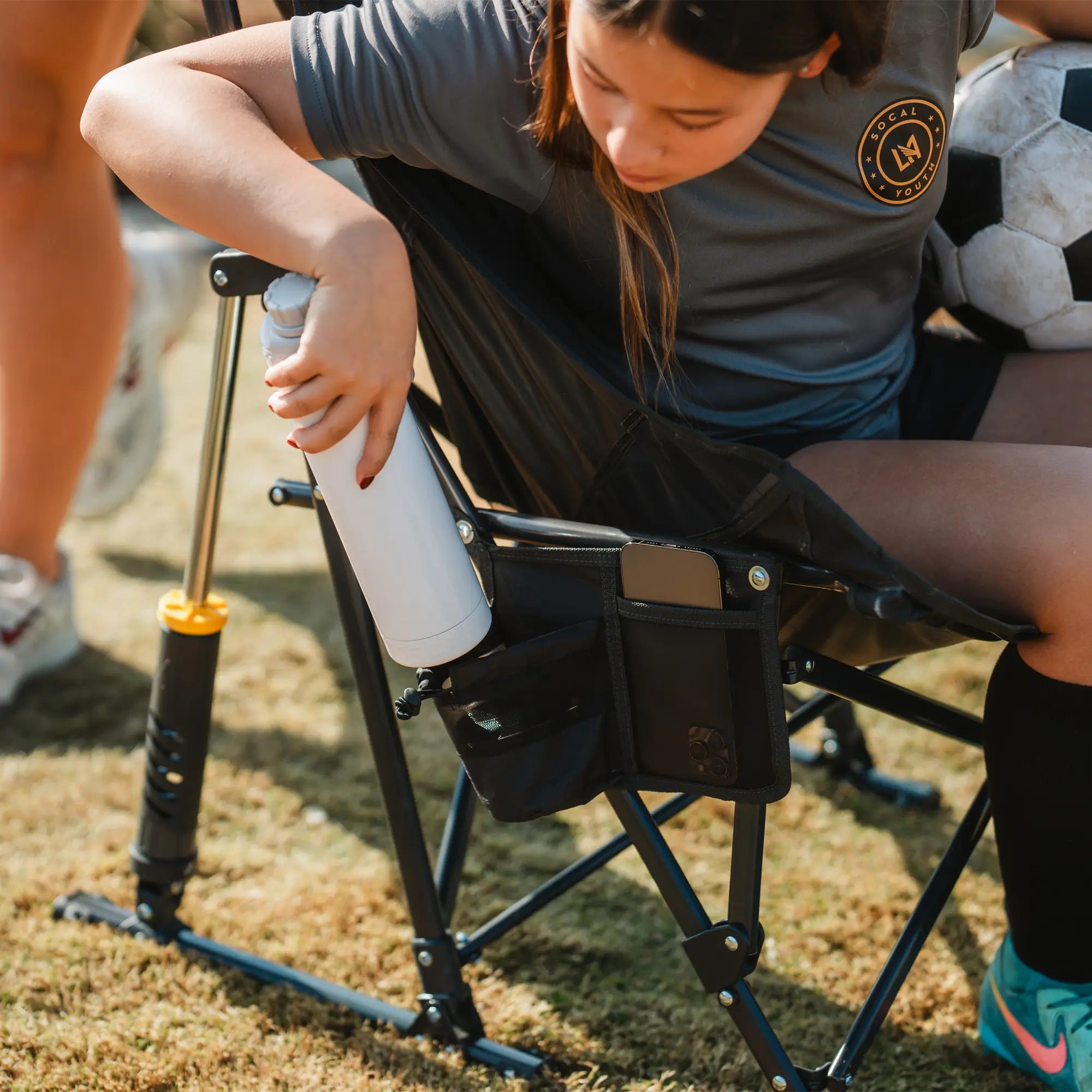 Luxury Camp Pod Rocker Elite - Choice 832 - Freestyle Rocker Portable Outdoor Folding Chair Detail