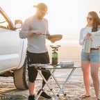 Portable Staging Compact Camp Table 25 - Choice 214 - Slim-Fold Outdoor Cook Station with Storage Shelves Detail