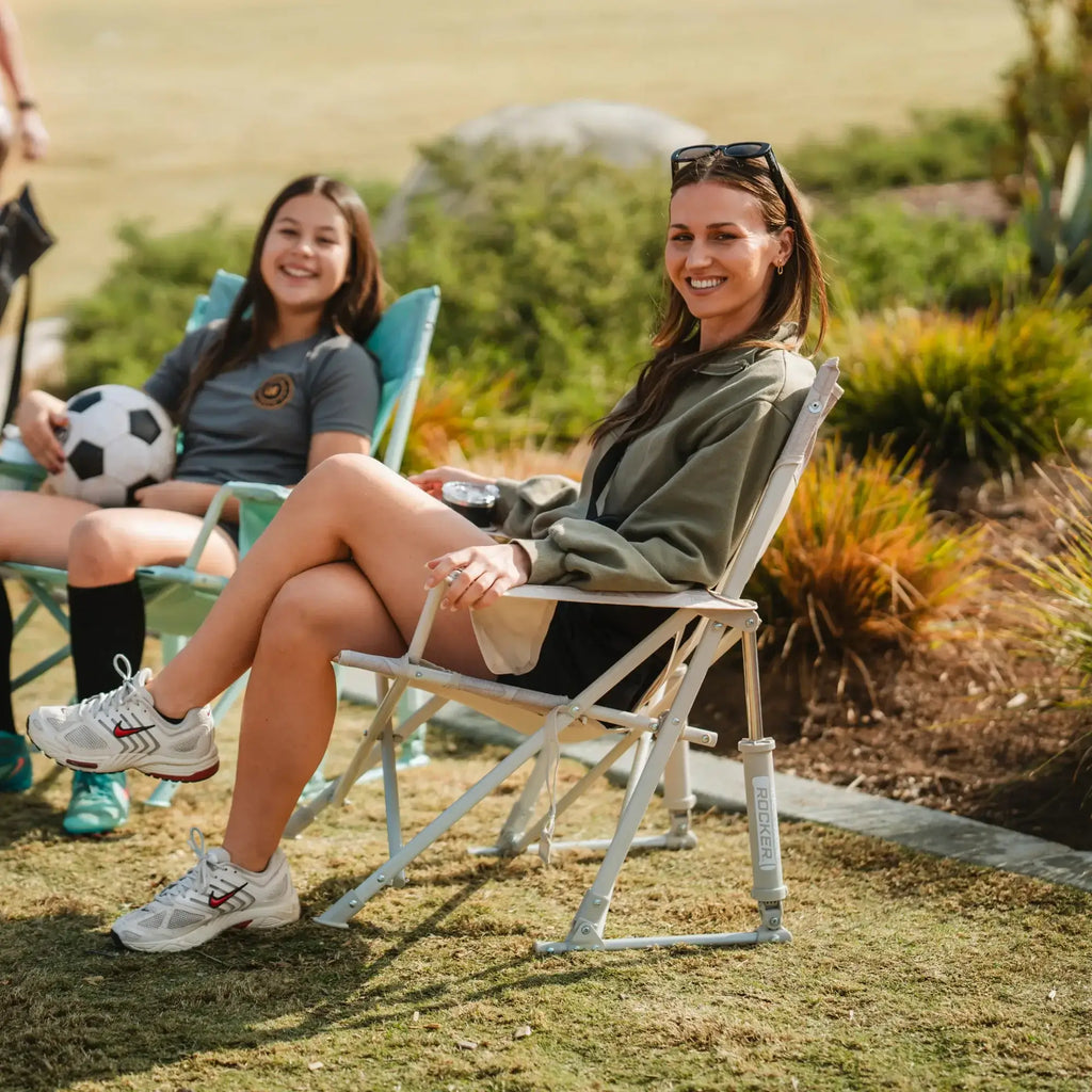 Premium All-Weather Kickback Rocker - Choice 345 - RoadTrip Rocker Smooth Motion Camp Chair Detail