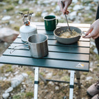 Heat-Resistant Compact Camp Table 20 - Choice 513 - Slim-Fold Outdoor Cook Station with Storage Shelves Detail