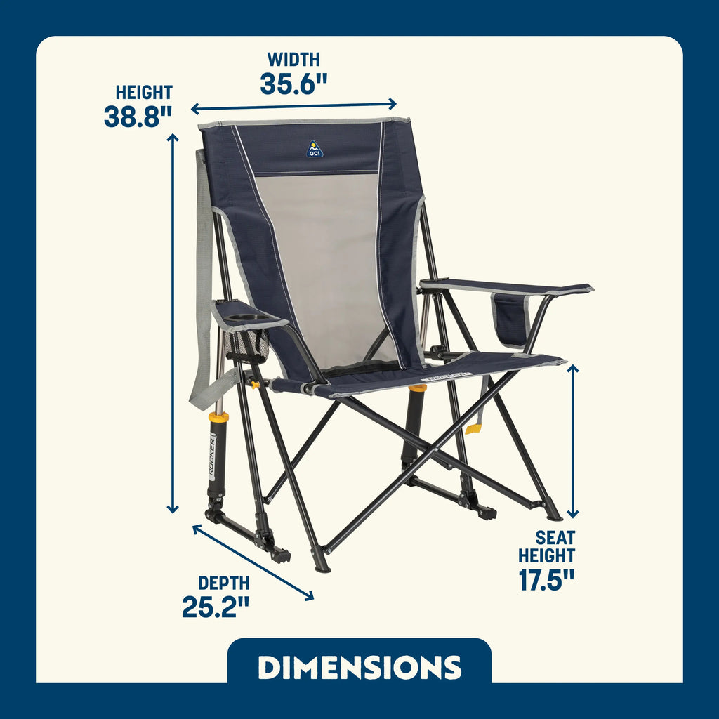Heavy-Duty Freestyle Comfort Pro Rocker - Choice 375 - RoadTrip Rocker Smooth Motion Camp Chair Detail