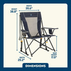 Heavy-Duty Freestyle Comfort Pro Rocker - Choice 375 - RoadTrip Rocker Smooth Motion Camp Chair Detail