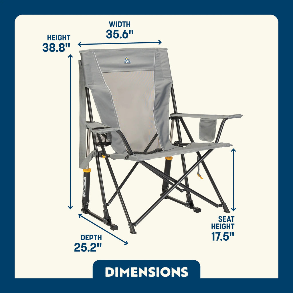 Heavy-Duty Freestyle Comfort Pro Rocker - Choice 375 - RoadTrip Rocker Smooth Motion Camp Chair Detail