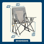 Heavy-Duty Freestyle Comfort Pro Rocker - Choice 375 - RoadTrip Rocker Smooth Motion Camp Chair Detail