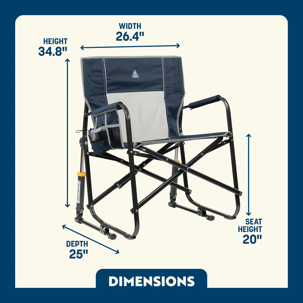 Patented Spring-Action Freestyle Rocker XL - Choice 552 - Freestyle Rocker Portable Outdoor Folding Chair Detail