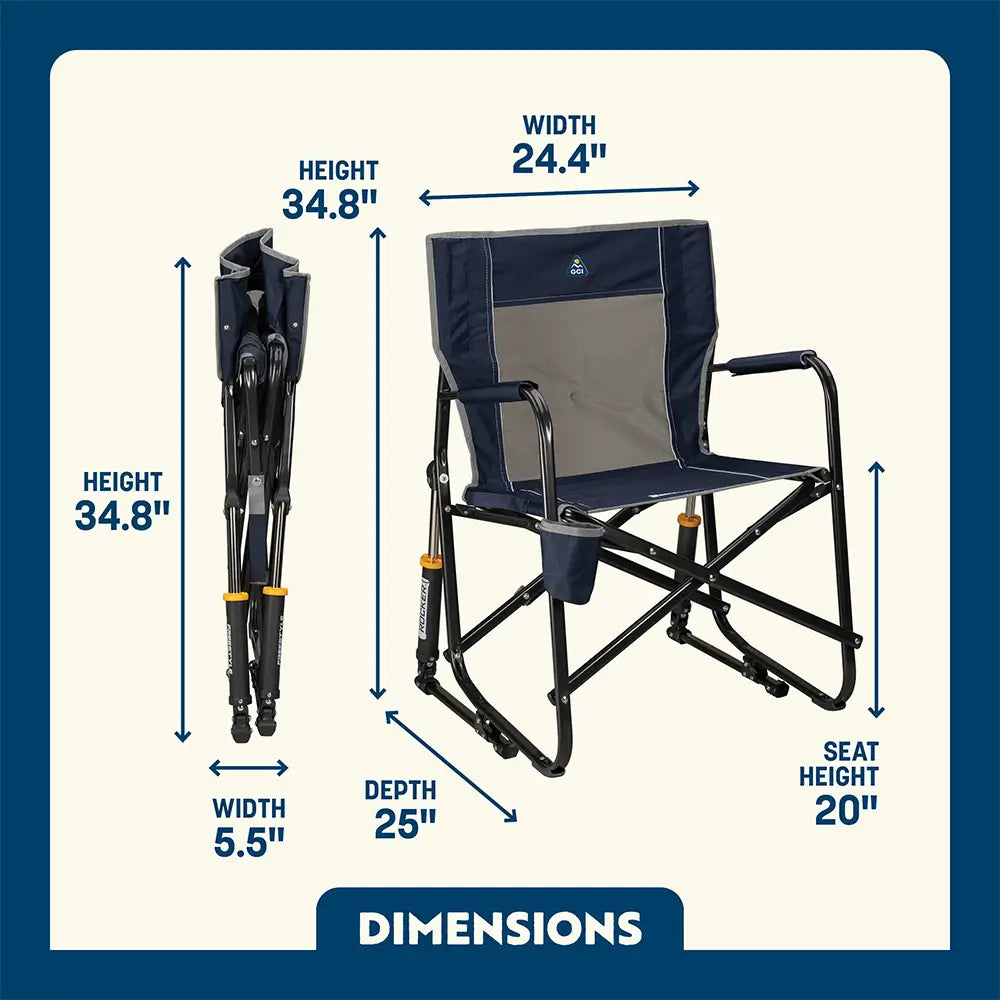 Smooth Motion Freestyle Rocker - Choice 711 - Freestyle Rocker Portable Outdoor Folding Chair Detail