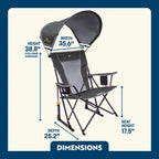 Smooth Motion SunShade Rocker - Choice 550 - Heavy-Duty Kickback Rocker with Beverage Holder Detail