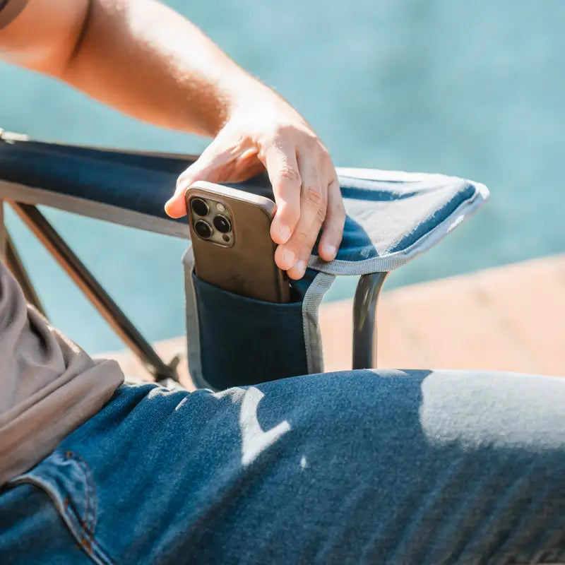 Premium All-Weather Kickback Rocker - Choice 345 - RoadTrip Rocker Smooth Motion Camp Chair Detail