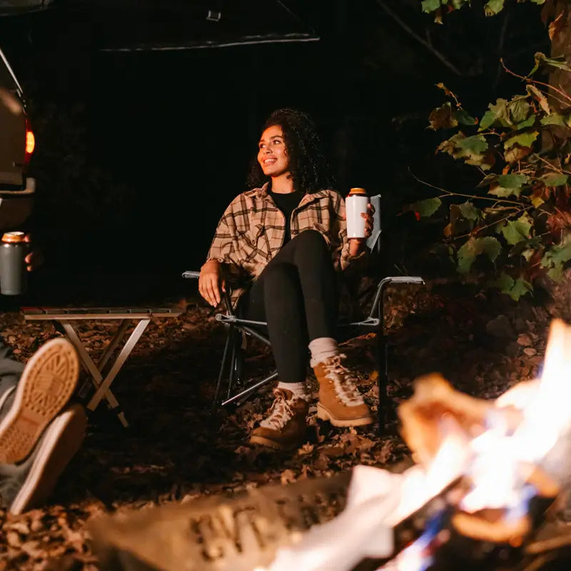 Premium All-Weather Kickback Rocker - Choice 345 - RoadTrip Rocker Smooth Motion Camp Chair Detail