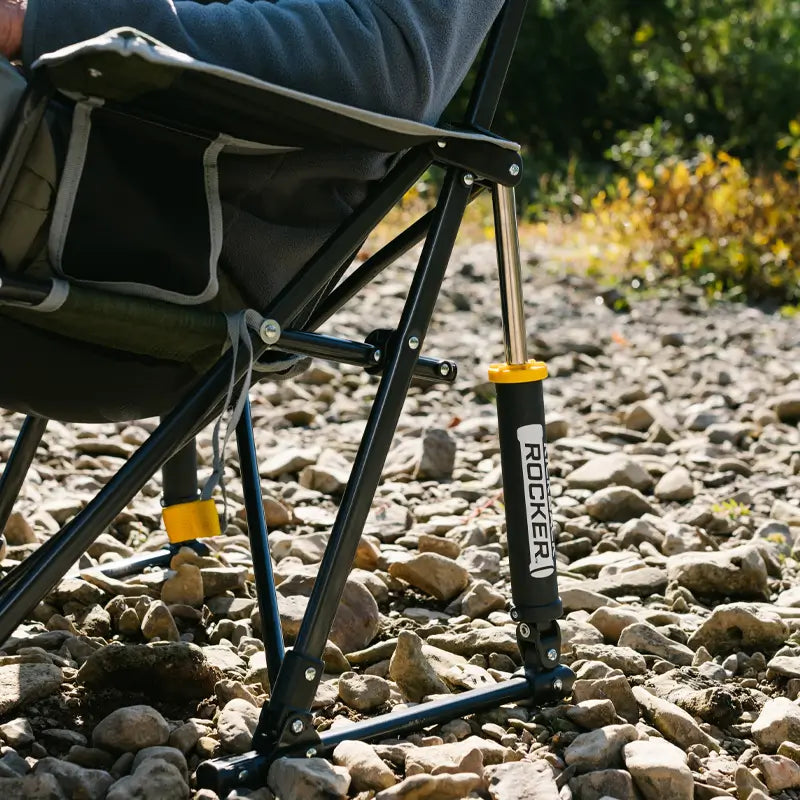Premium All-Weather Kickback Rocker - Choice 345 - RoadTrip Rocker Smooth Motion Camp Chair Detail