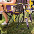 Premium All-Weather College Comfort Pro Rocker - LSU Tigers - Choice 880 - Patented Spring-Action Rocking Chair for Camping Detail