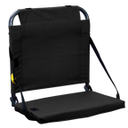 Bleacher-Friendly BleacherBack - Choice 696 - Lightweight Folding Bleacher Chair with Cushioning - Black