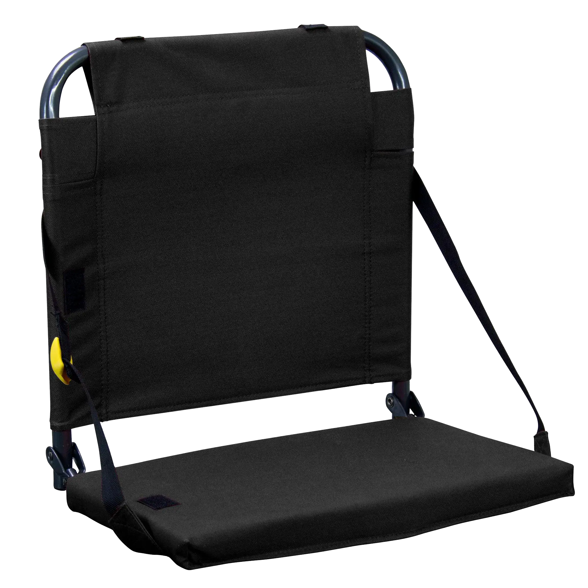 Bleacher-Friendly BleacherBack - Choice 696 - Lightweight Folding Bleacher Chair with Cushioning - Black