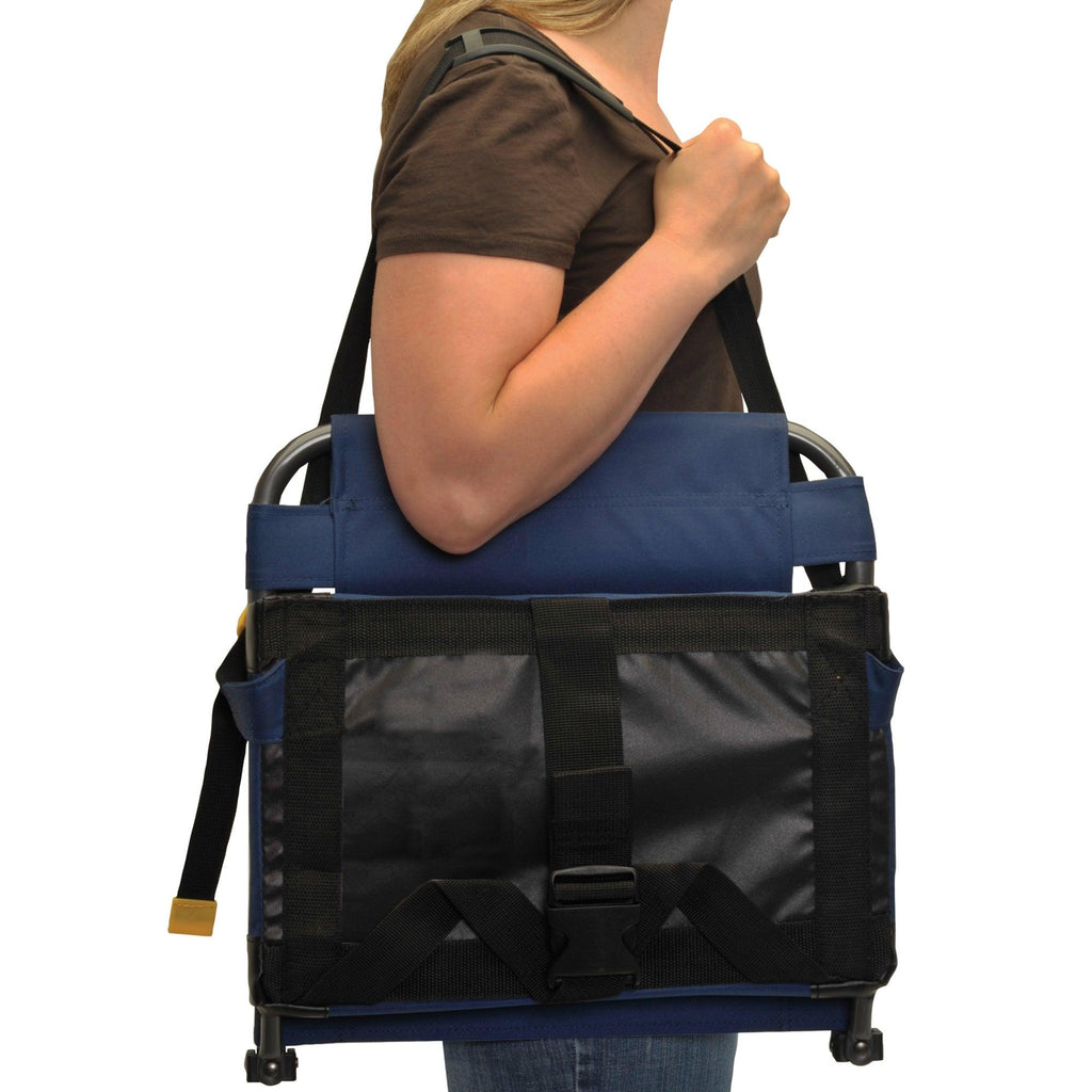 Bleacher-Friendly BleacherBack - Choice 696 - Lightweight Folding Bleacher Chair with Cushioning Detail