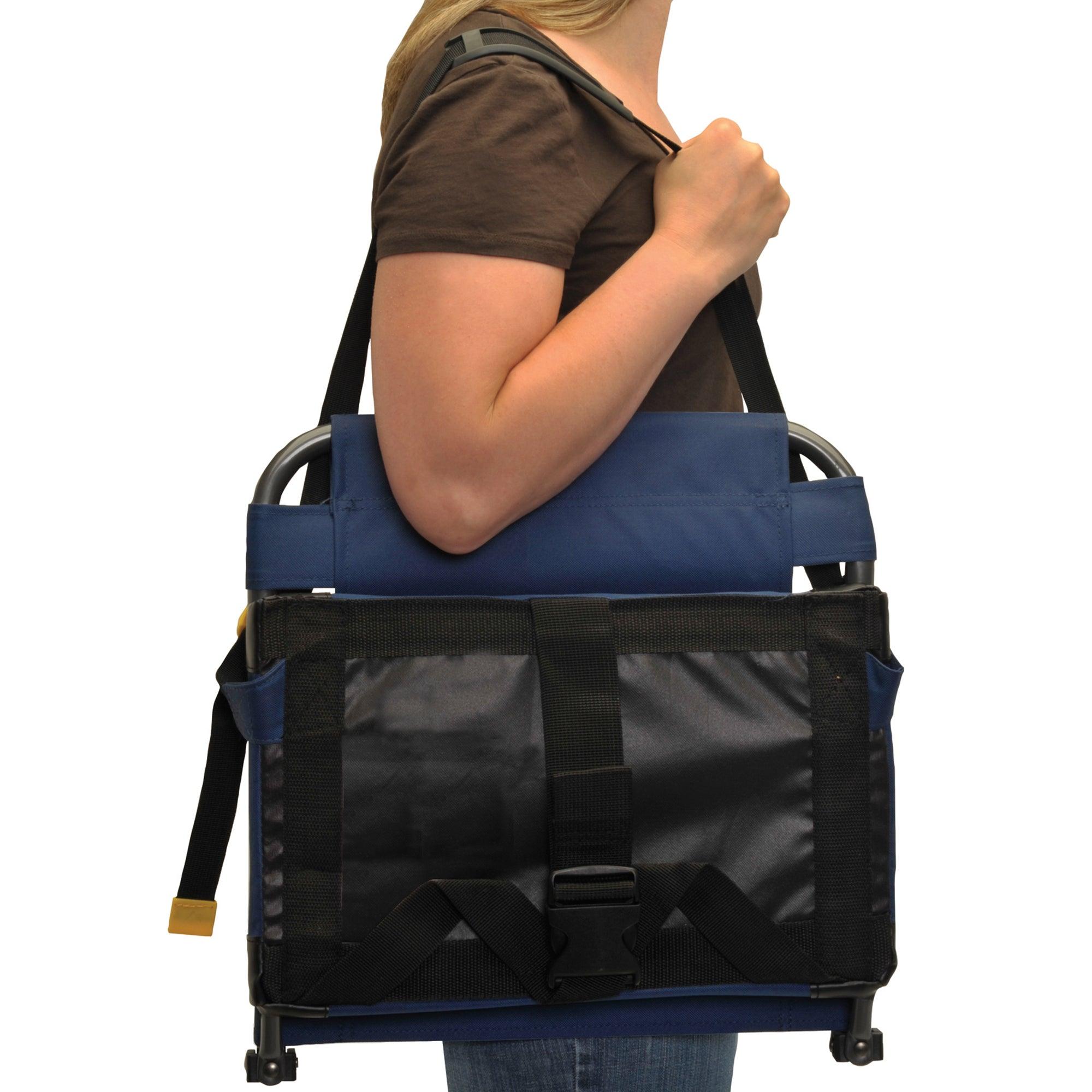 Bleacher-Friendly BleacherBack - Choice 696 - Lightweight Folding Bleacher Chair with Cushioning Detail