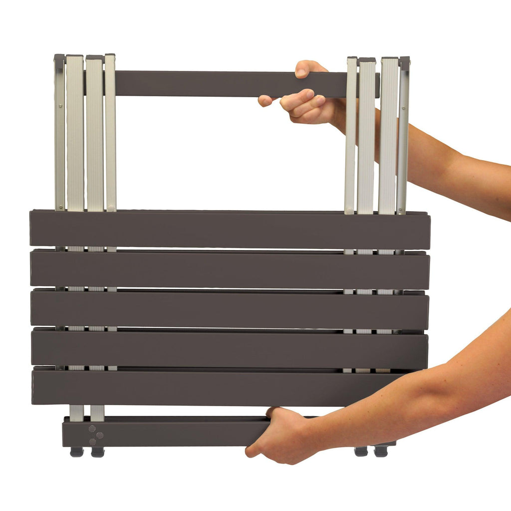 Portable Staging Compact Camp Table 25 - Choice 214 - Slim-Fold Outdoor Cook Station with Storage Shelves Detail
