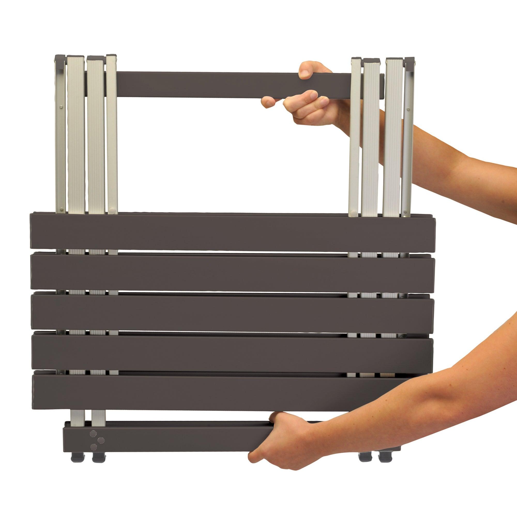 Portable Staging Compact Camp Table 25 - Choice 214 - Slim-Fold Outdoor Cook Station with Storage Shelves Detail