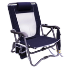 Lightweight Messenger Bi-Fold Slim Event Chair - Choice 334 - Ultra-Lightweight Telescoping PackSeat Travel Stool - Indigo
