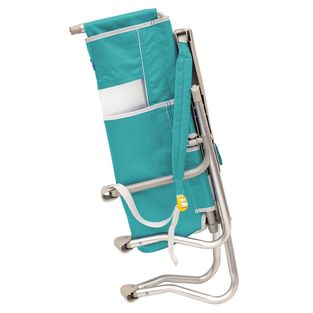 Low-Profile Bi-Fold Beach Chair - Choice 601 - Multi-Position Outdoor Beach Chair with Pillow Detail